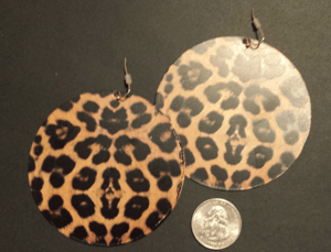 Image of Leopard Disc Earrings