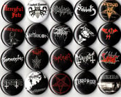 Image of Black Metal 1" pin sets