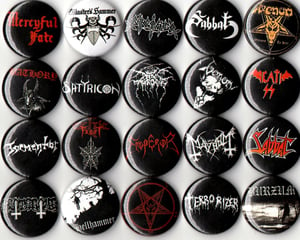 Image of Black Metal 1" pin sets