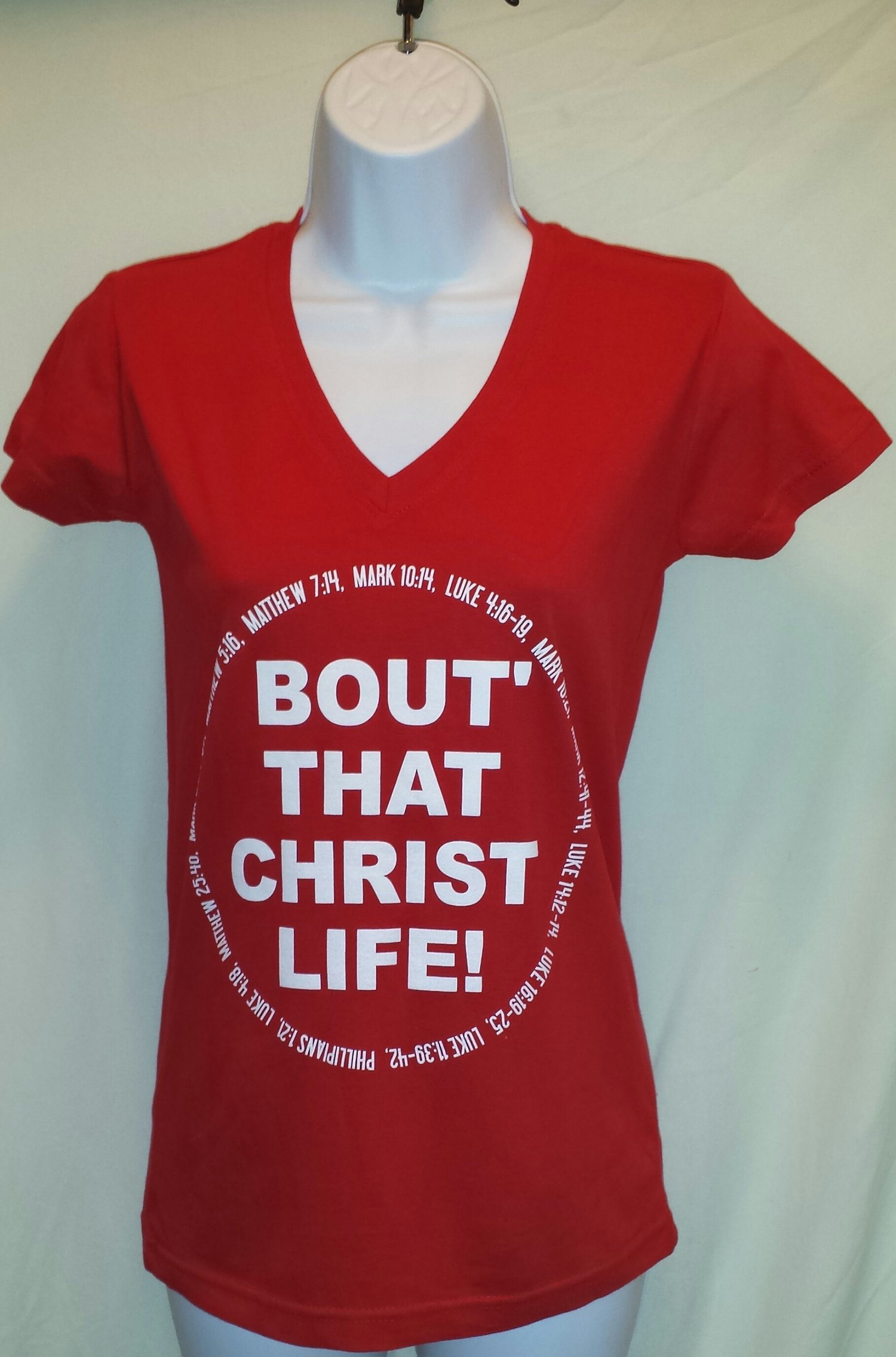 Image of SOLD OUT BOUT' THAT CHRIST LIFE (WOMEN'S V-NECK)