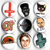 Image of OFWGKTA TYLER THE CREATOR 1" pin set of 8