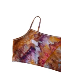 Image 4 of XXL (44) Cotton-Blend Strappy Bralette in Solar Flare Agate Ice Dye
