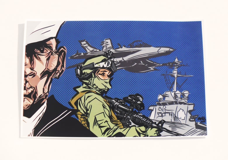 Image of Navy Print
