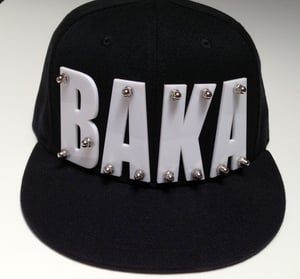Image of Acrylic Bolted "BAKA" Black SnapBack 