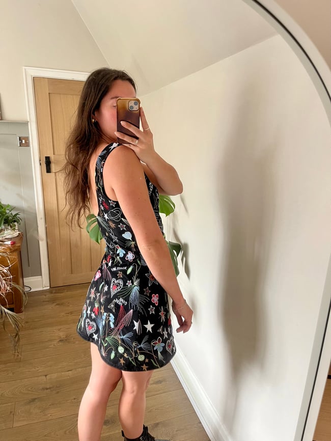 Stars, flowers, constellations, and whimsical hearts tulle velvet handmade Dress