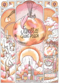 James & the Giant Peach by Roald Dahl - Art Print