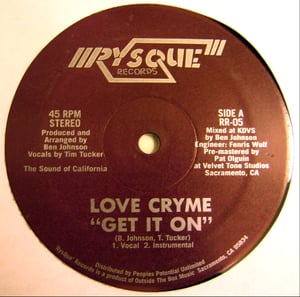 Image of LOVE CRYME - Get It On / FFFreak - RysQue boogie funk 12"