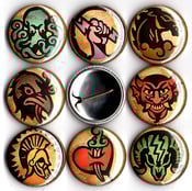 Image of Bioshock Infinite Vigors 1" pin set of 8