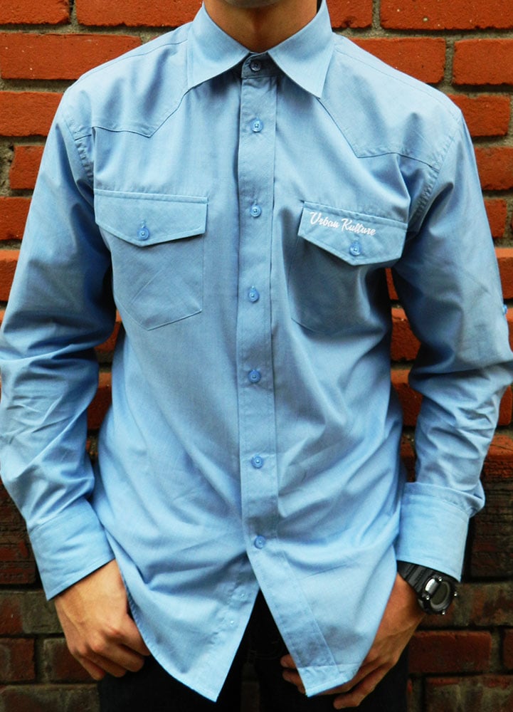 Image of SIMPLICITY BUTTON UP IN BLUE