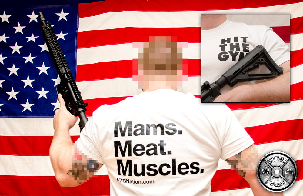 Image of MAMS. MEAT. MUSCLES. TEE