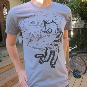 Image of Grey Skeleton Cat Shirt