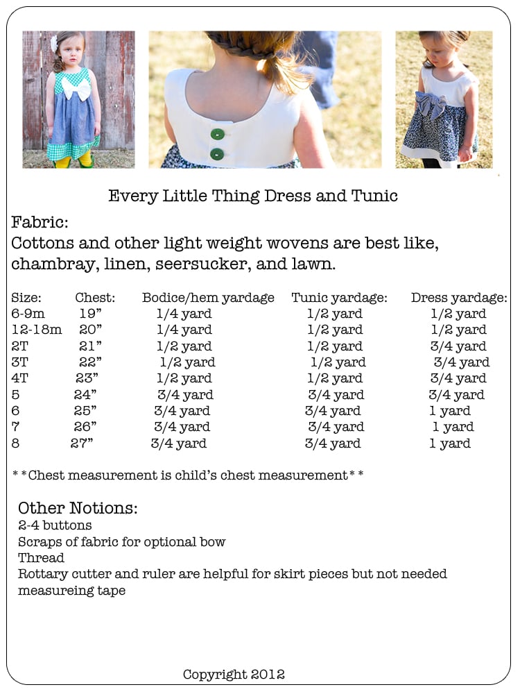 Every Little Thing Dress/Top 6m-8y