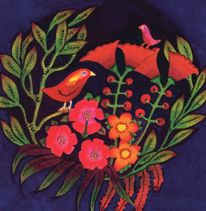 Image of Pack of 5 "Birds & Blossoms" greeting cards