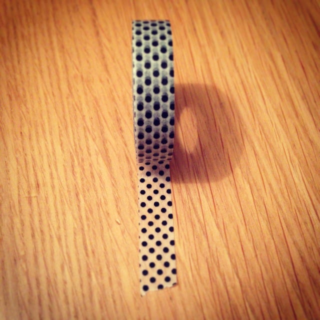 Image of Japanese Washi Tape - Black & White Polka Dot Design