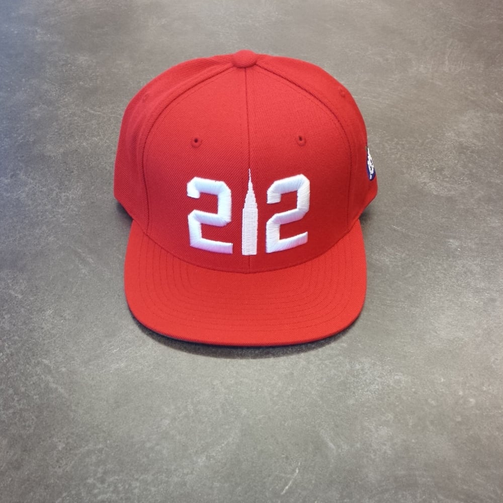 Image of 212 "Blood Red" Snapback.