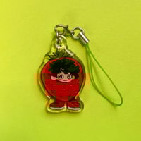 Strawberry Deku Phone Charm