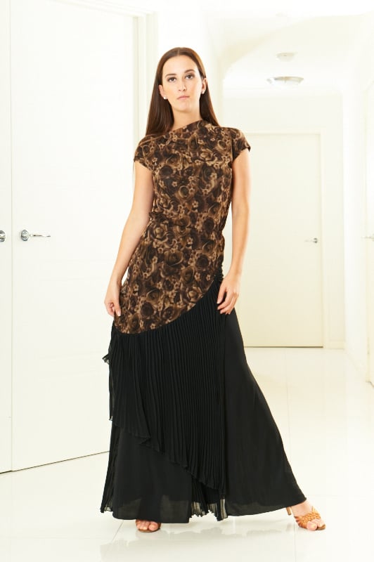 Image of Rikoko Top - Dark Rose (E1289) Dancewear latin ballroom