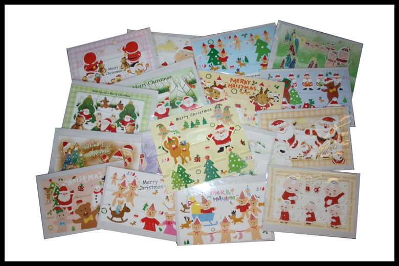 Image of Packs of Fold out Christmas Cards - Various Designs