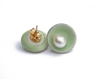 Image 2 of green plate ears with pearl