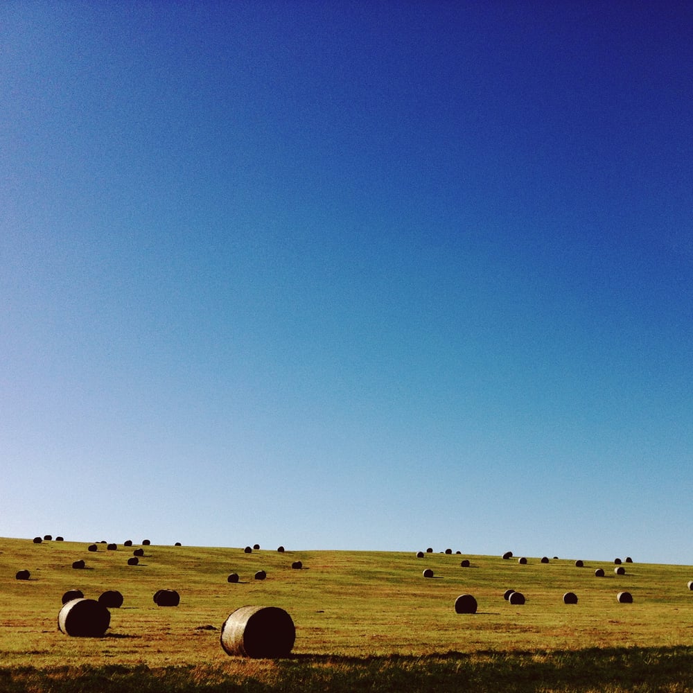 Image of Hay Bales and Blue Sky