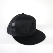 Image of BWS92 "Murder Font" Trucker Hat (BLK)