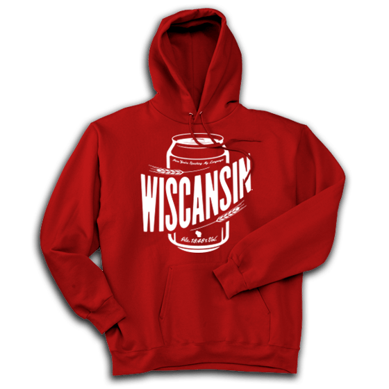 Image of Wiscansin Original Varsity Red Hoodie