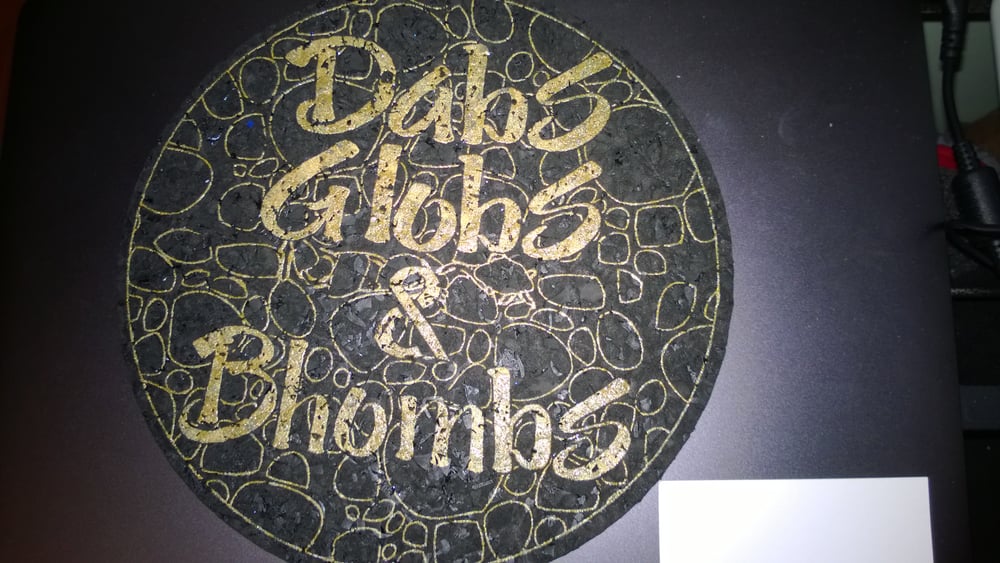 Image of 8" Dabs, Globs, and Bhombs glass rig pad