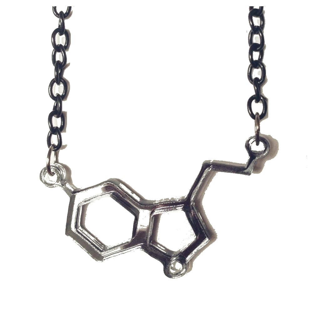 Image of Charcoal Mirrored Serotonin Necklace