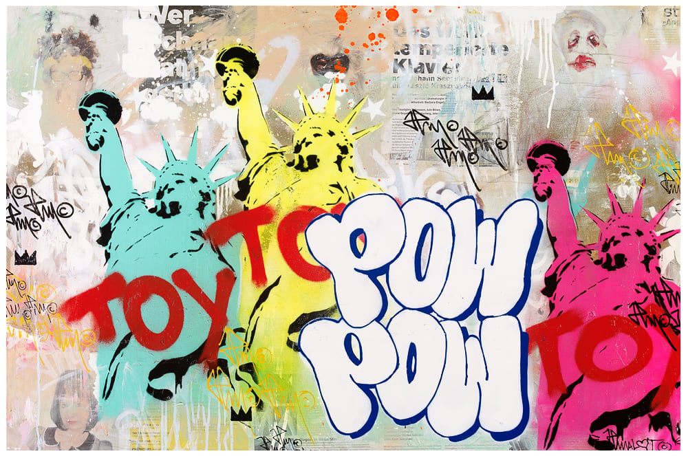 Image of 'TOY' feat. POW STREET ART JP MALOT 80x120 cm