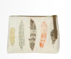 Image of Quill Linen Small Cosmetic Bag 
