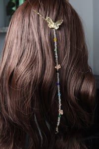 Image 2 of Festival Wings  Beaded Hair Clip