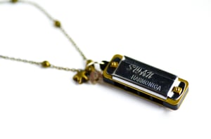 Image of Sautoir véritable mini harmonica