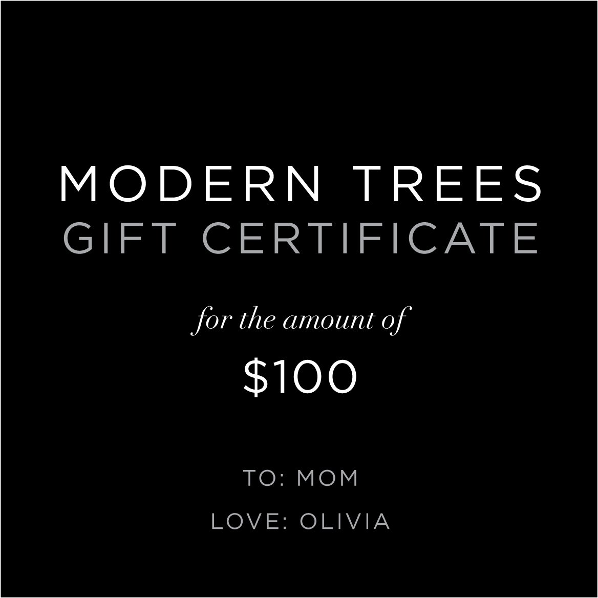 Image of Gift Certificate $30-$125
