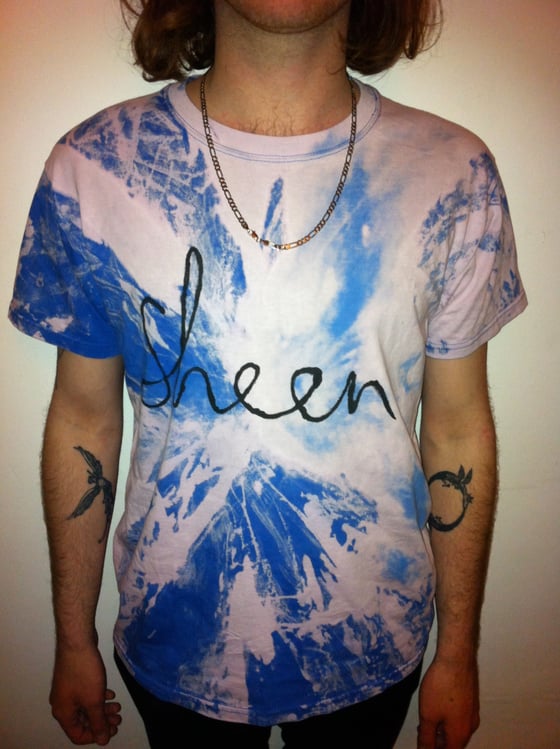 Image of Blue/Lilac hand made acid dye T-shirt