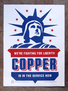 Image of Copper Liberty; Screenprinted Poster