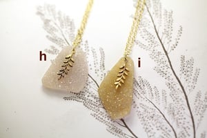 Image of *SALE* fern leaf & druse quartz necklace