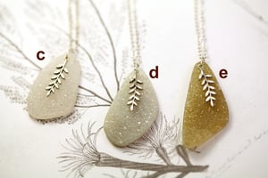 Image of *SALE - was £255* fern leaf & druse quartz necklace, 9ct white gold plate