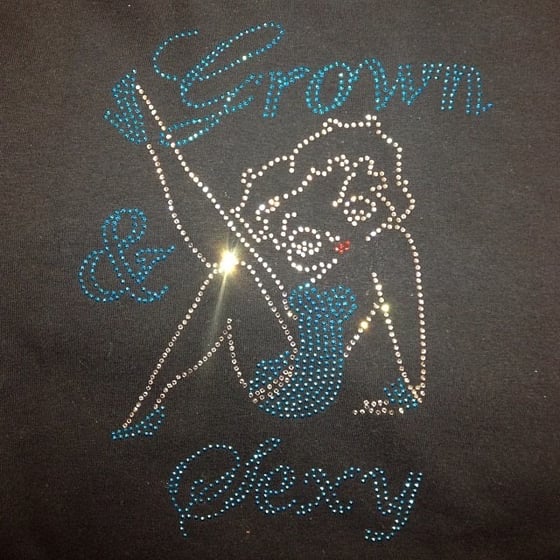 Image of Betty Boop Tee - Grown and Sexy - Electric Blue