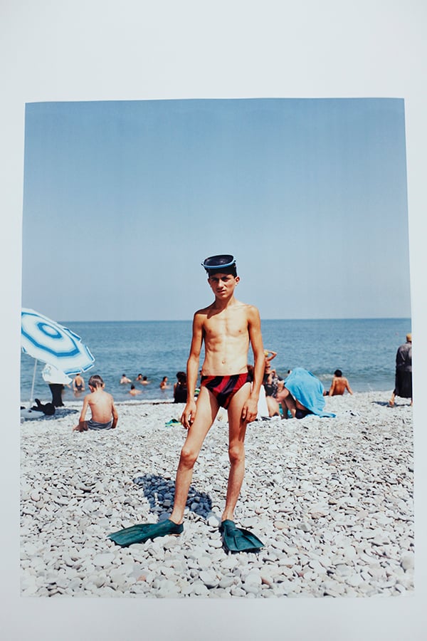Image of Boy with Snorkel and Fins, Batumi Beach, Republic of Georgia, by Cedric Angeles