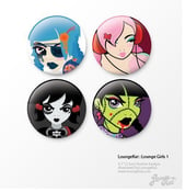 Image of 1" Button Badges - Lounge Girls