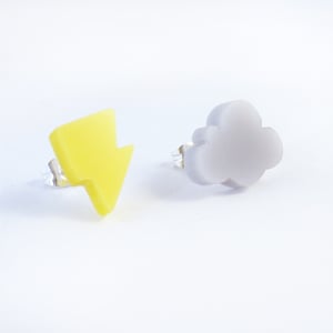 Image of Cloud & Lightning Bolt Earrings