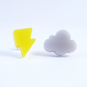 Image of Cloud & Lightning Bolt Earrings