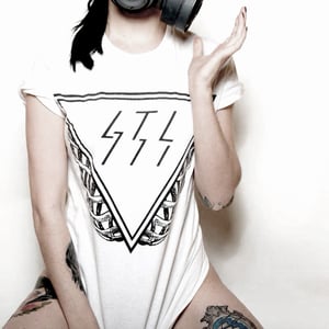 Image of G/T/S logo 'Rib-Angle' tee! (Uni Sex) in White Or Grey!