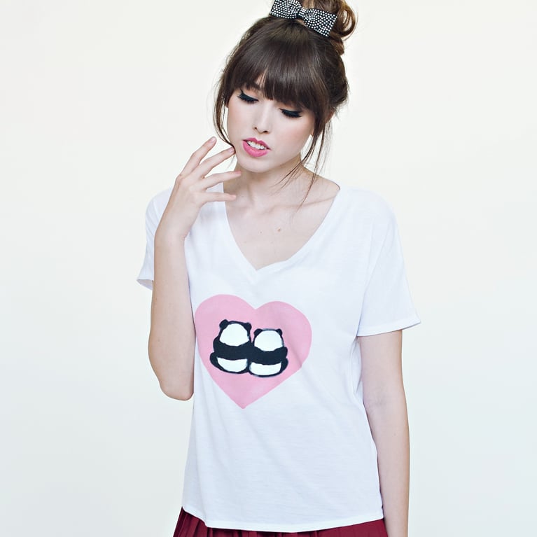 Image of "Panda Bums in Love" V-Neck Tee