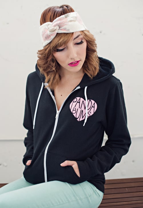 Image of "Panda Bums in Love" Zipper Hoodie