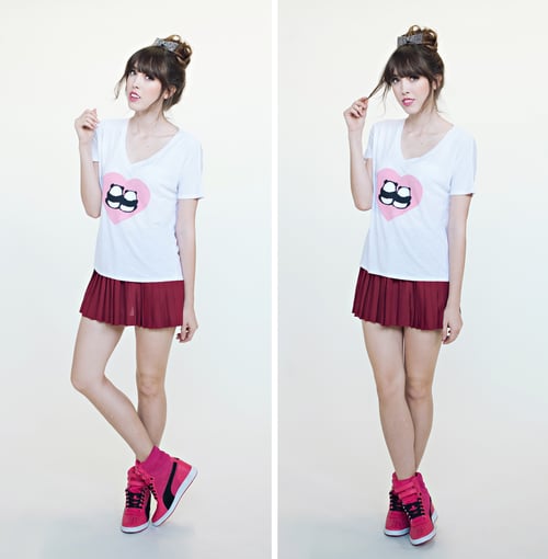 Image of "Panda Bums in Love" V-Neck Tee