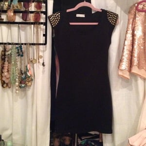 Image of Brand New LBD with studded sleeves - Size S