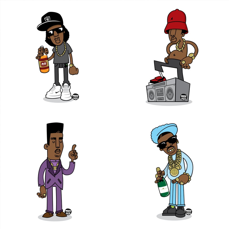 Sticker Pack: Evolution Of The B-Boy Series 1 feat. Eazy-E, LL Cool J, Big Daddy Kane & Slick Rick