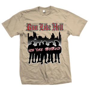Image of RUN LIKE HELL "New York Streetrock" Beige T-Shirt 