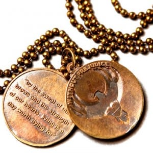 Image of Brass Love Everybody Necklace